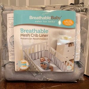 Breathable mesh crib liner